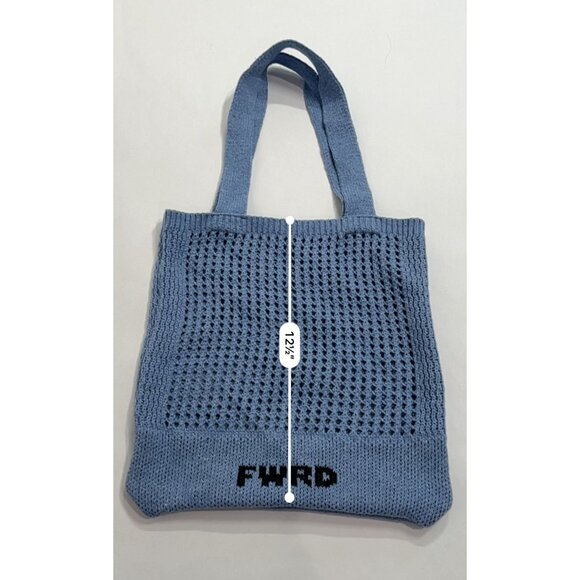 FWRD Knit Tote Bag in Blue - Picture 3 of 6